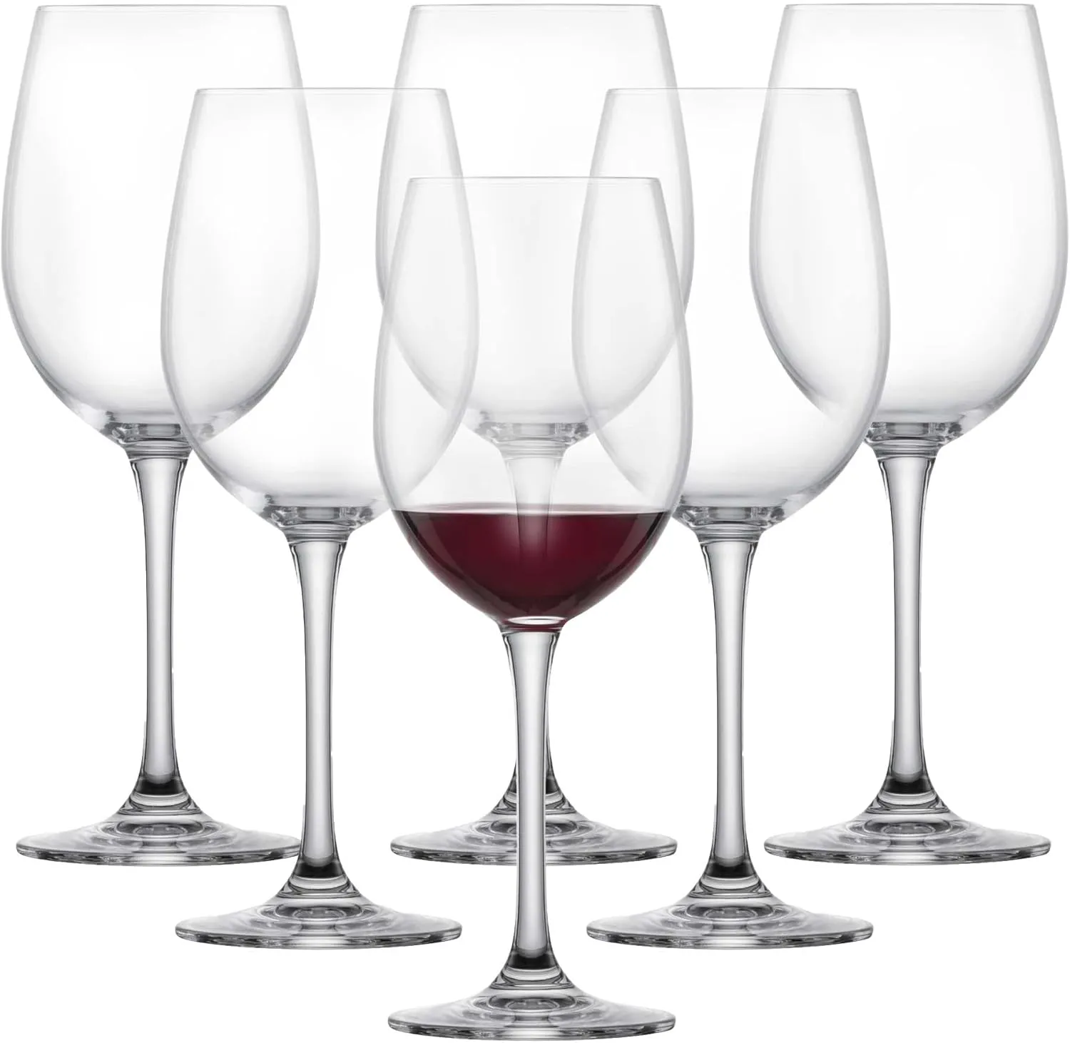Schott Zwiesel Classico Red Wine Glass (Set of 6), Classic Crystal Glasses for Red Wine or Water, Dishwasher Safe Tritan Wine Glasses, Made in Germany (Item No. 123652)