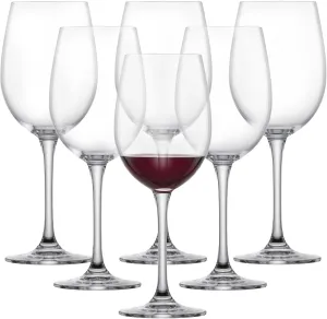 Schott Zwiesel Classico Red Wine Glass (Set of 6), Classic Crystal Glasses for Red Wine or Water, Dishwasher Safe Tritan Wine Glasses, Made in Germany (Item No. 123652)
