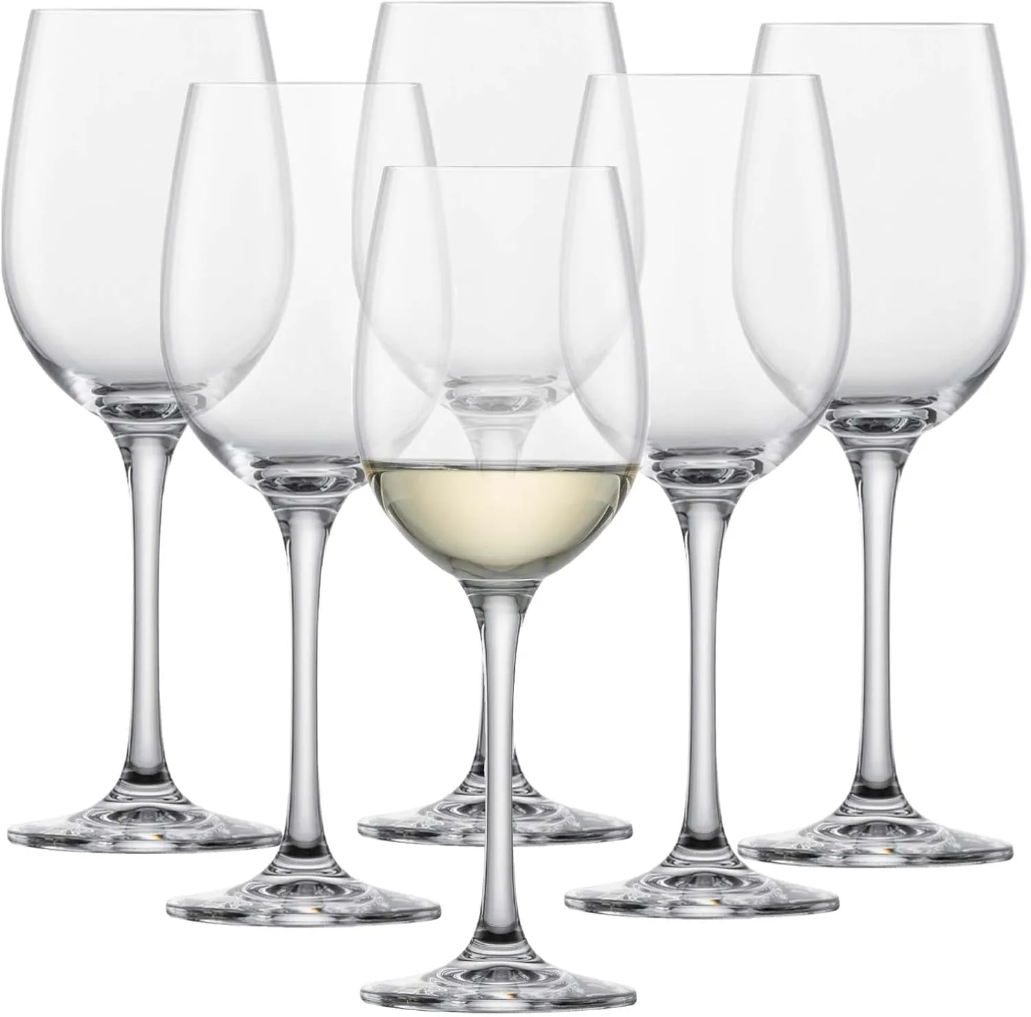 Schott Zwiesel Classico White Wine Glass (Set of 6), Classic Wine Glasses for White Wine, Dishwasher Safe Tritan Crystal Glasses, Made in Germany (Item No. 123656)