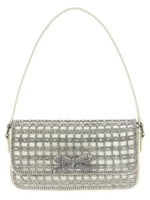 Self Portrait 'Champagne Crystal Baguette' Shoulder Bag