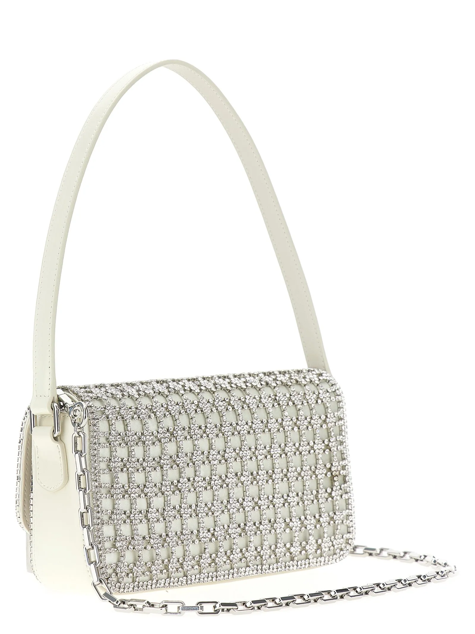 Self Portrait 'Champagne Crystal Baguette' Shoulder Bag