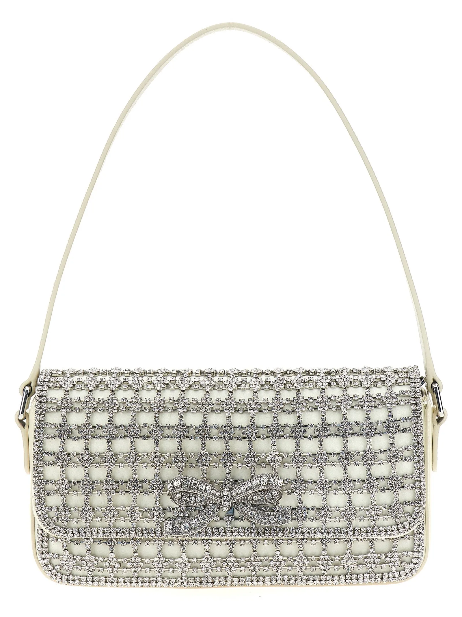 Self Portrait 'Champagne Crystal Baguette' Shoulder Bag