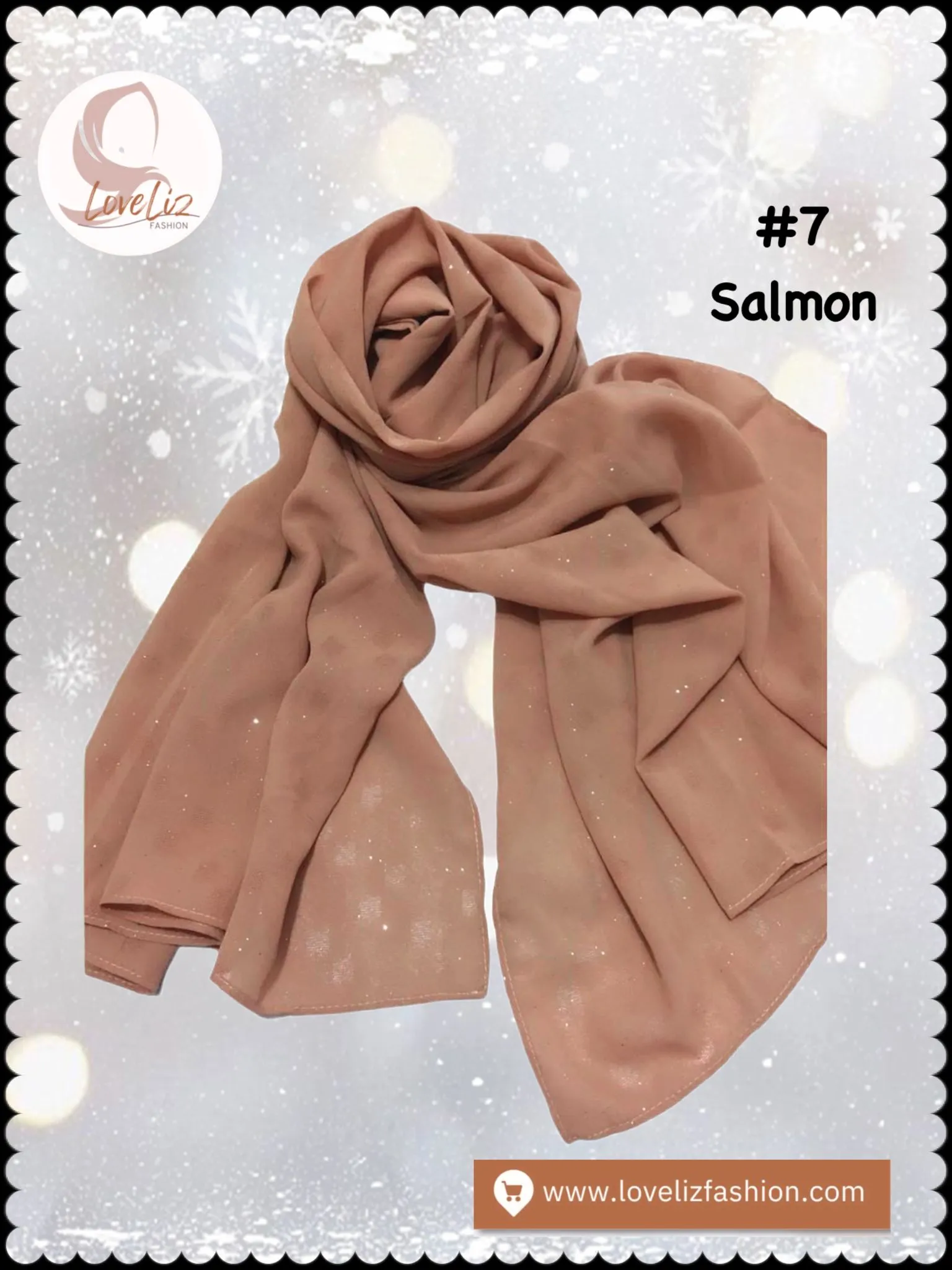 Shawl Chiffon Checked with Glitters (SHWL- 1030)