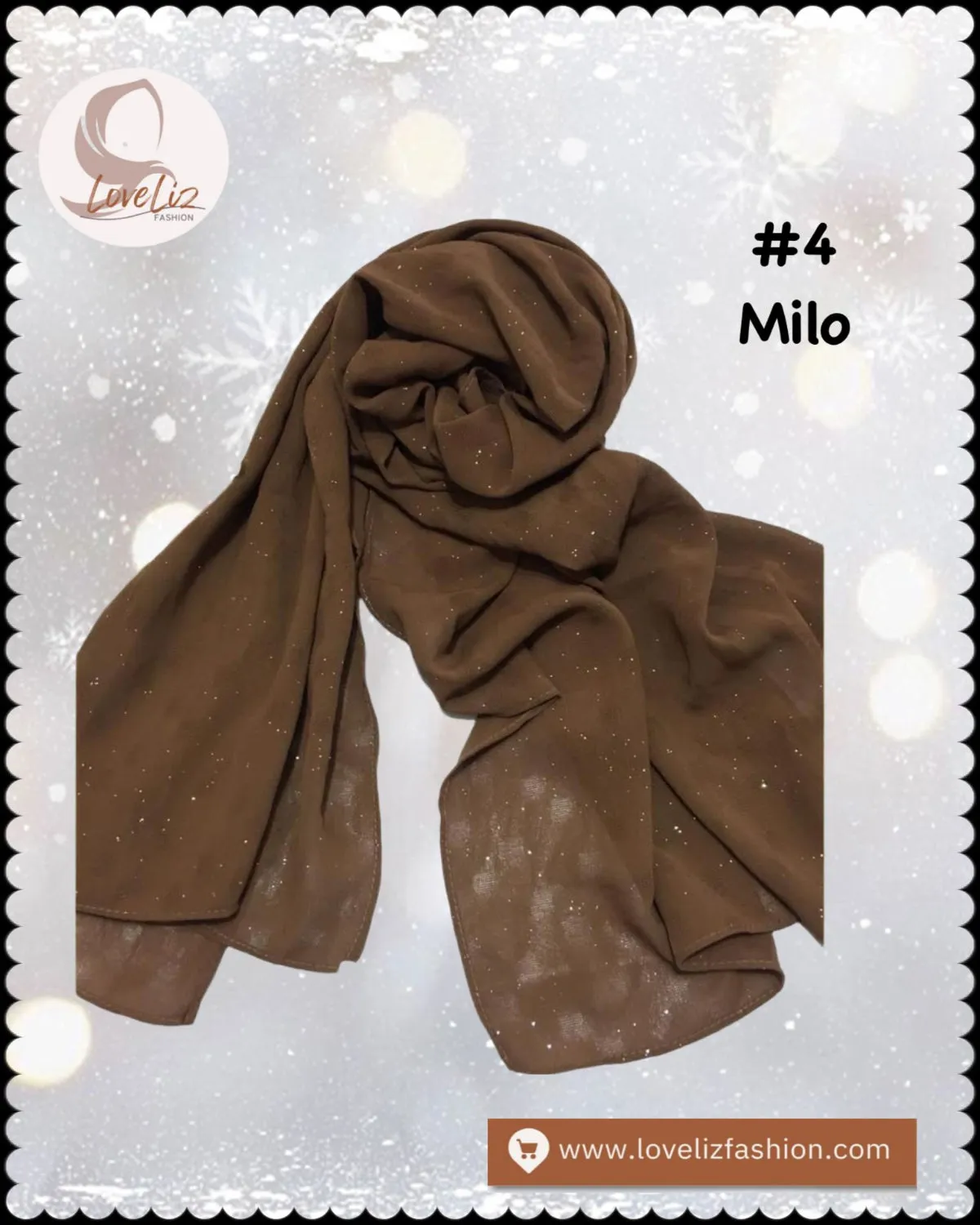 Shawl Chiffon Checked with Glitters (SHWL- 1030)