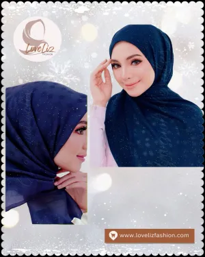 Shawl Chiffon Checked with Glitters (SHWL- 1030)