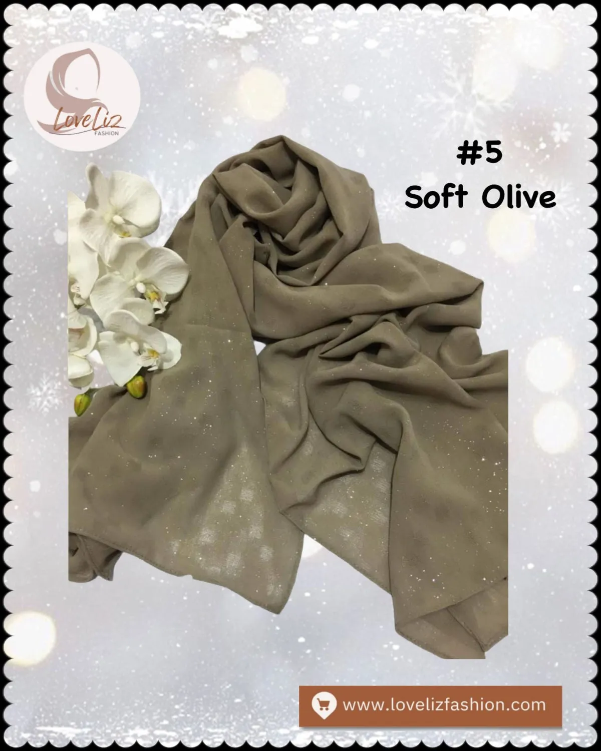 Shawl Chiffon Checked with Glitters (SHWL- 1030)