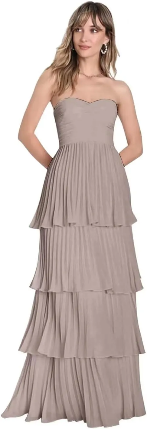 Sherri Hill Prom Dresses for Women 2024 Strapless A Line Chiffon Evening Party Gowns for Junnior Y-P1005