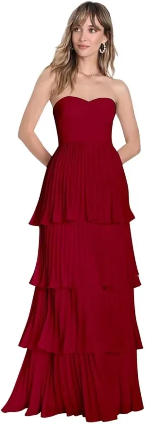 Sherri Hill Prom Dresses for Women 2024 Strapless A Line Chiffon Evening Party Gowns for Junnior Y-P1005