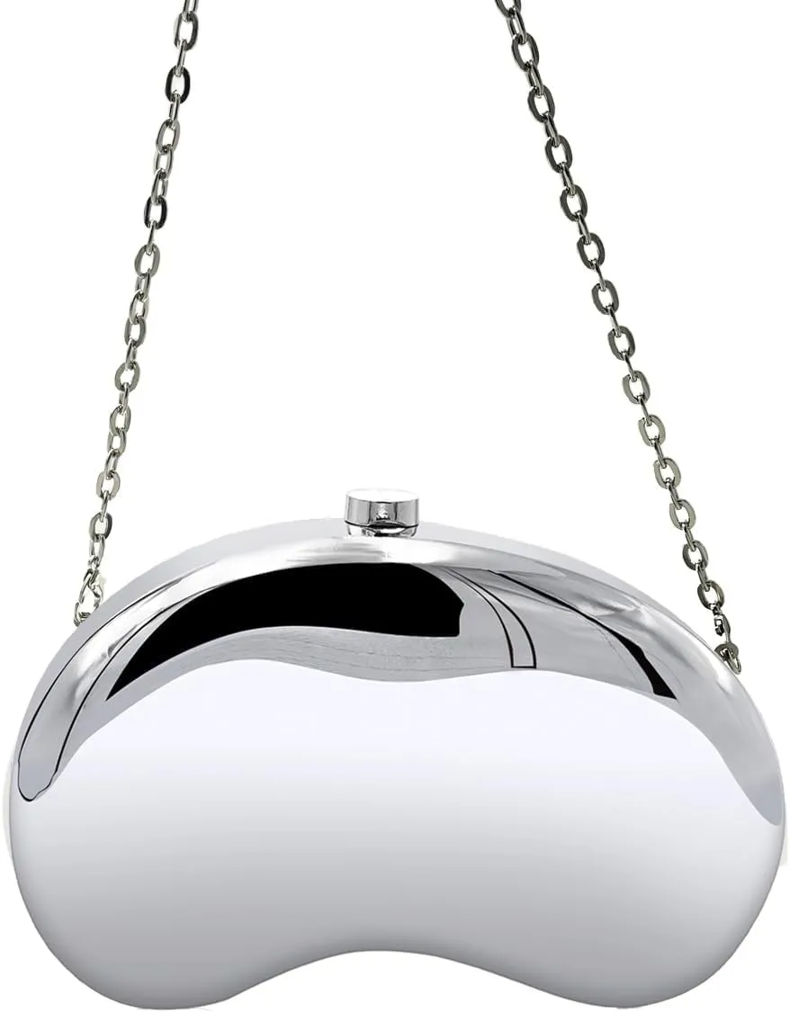 Shiny Metallic Acrylic Clutch Purses For Women Wedding Handbag Evening Clutch Shell Purse