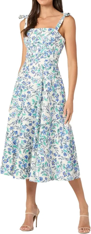 Shoshanna Women's Cassis Floral Majorelle Dress
