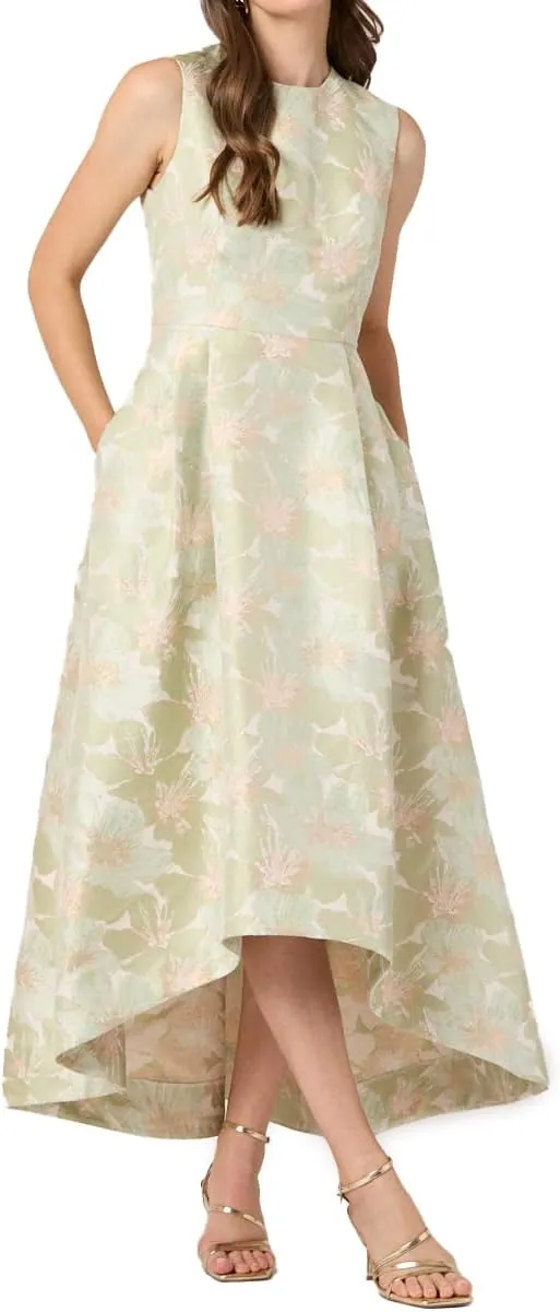 Shoshanna Women's Midnight Champagne Floral Jacquard Daniela Dress
