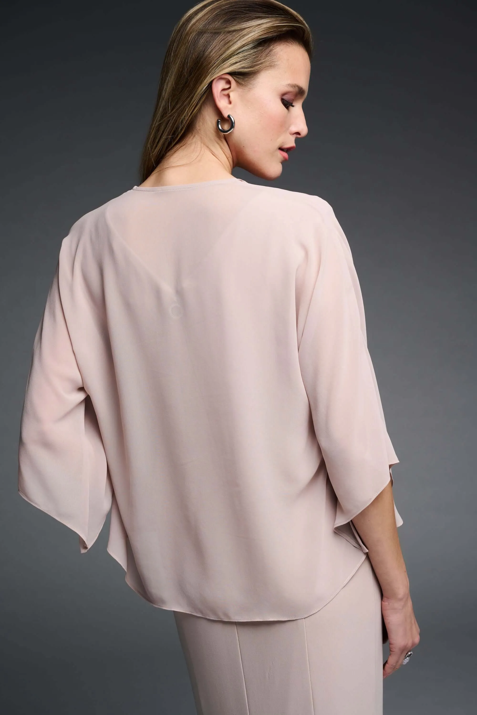 Signature by Joseph Ribkoff Chiffon Cover Up in Sand 223764