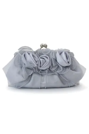 Silk Chain Clutches With Flower Silk Chain Clutches With Flower