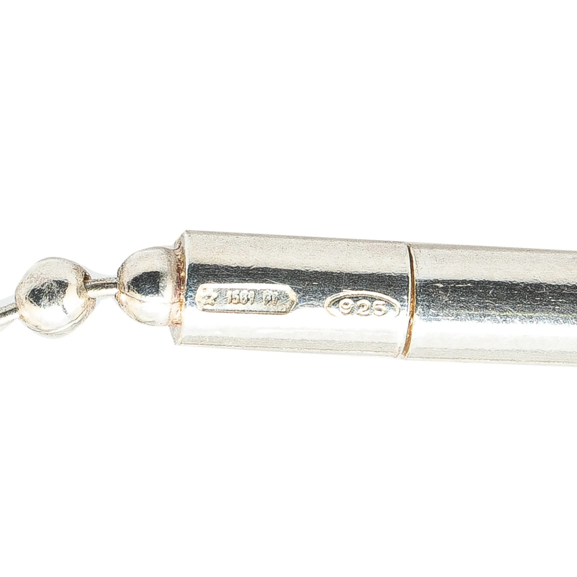 Silver Gucci Sterling Silver Double Dog Tag Pendant Necklace