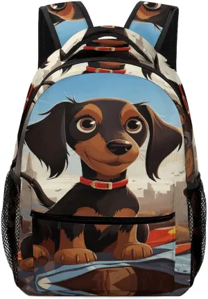 Small Backpacks Personalized My Dog Dachshunds Printing Travel Bag Lightweight Travel Backpack For Women Men