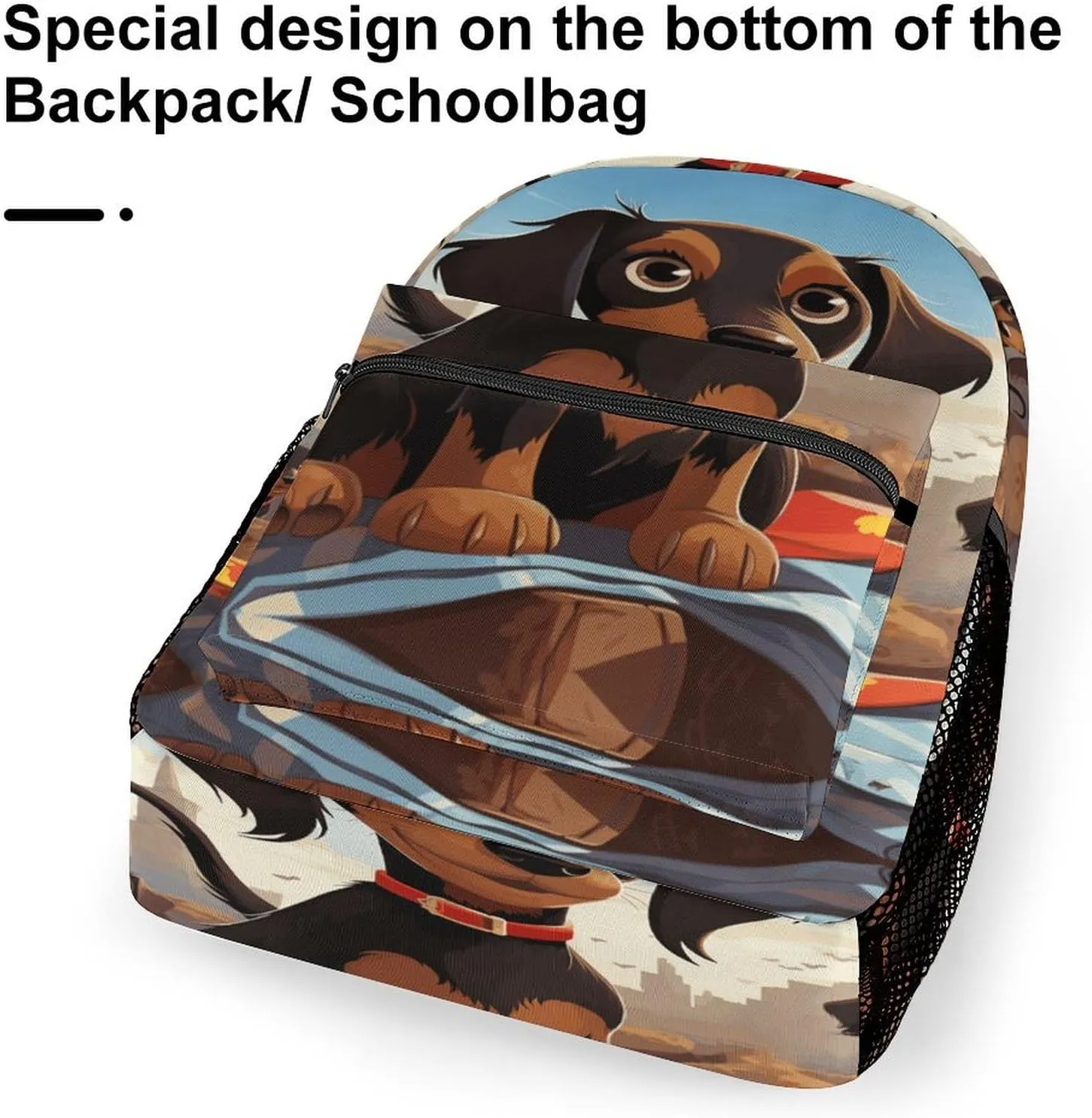 Small Backpacks Personalized My Dog Dachshunds Printing Travel Bag Lightweight Travel Backpack For Women Men
