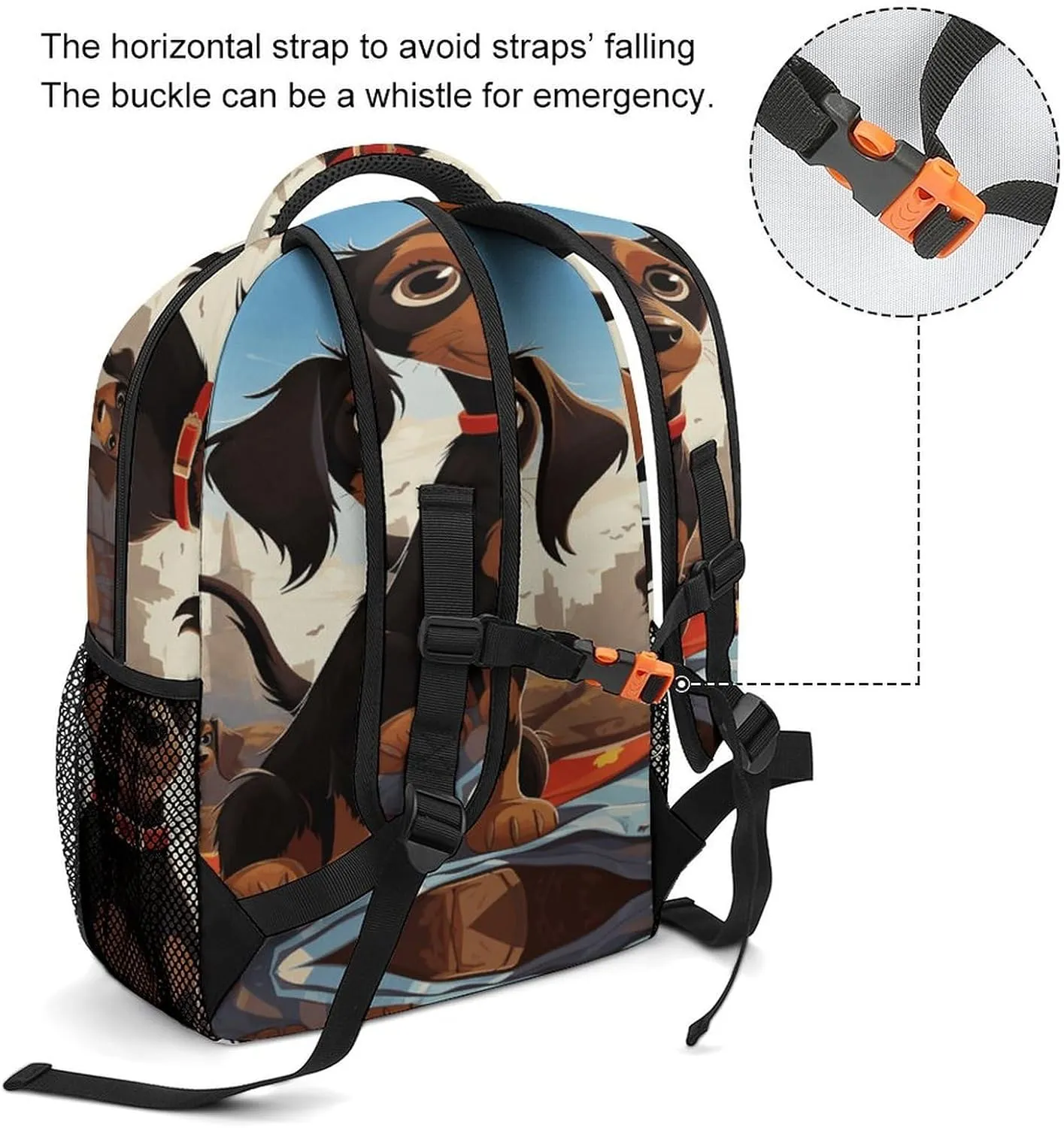 Small Backpacks Personalized My Dog Dachshunds Printing Travel Bag Lightweight Travel Backpack For Women Men