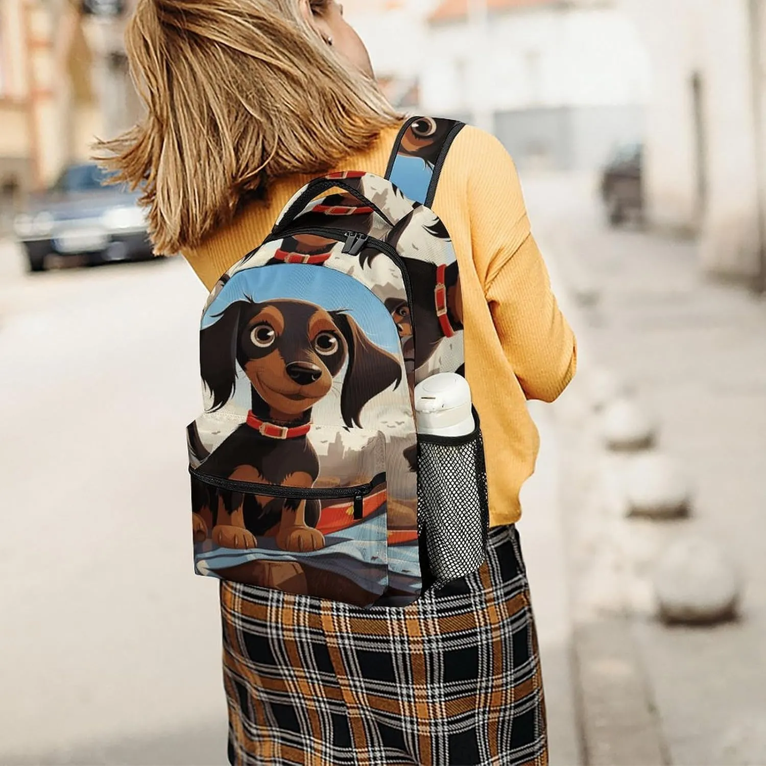 Small Backpacks Personalized My Dog Dachshunds Printing Travel Bag Lightweight Travel Backpack For Women Men