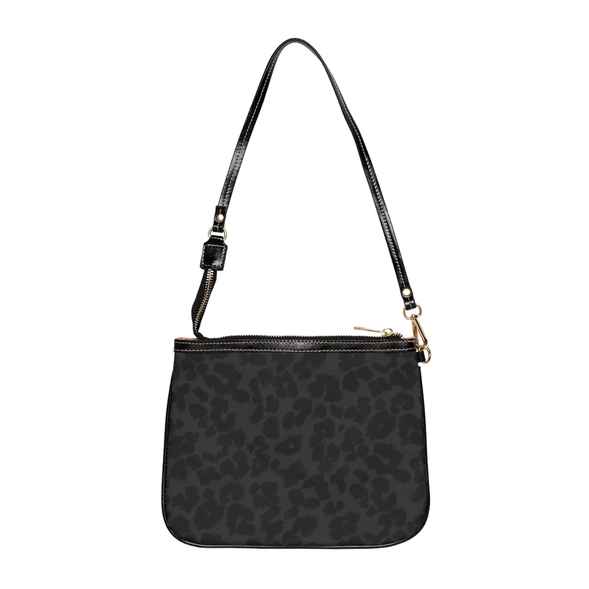 Small Black Leopard Print Graphic Design Shoulder Bag