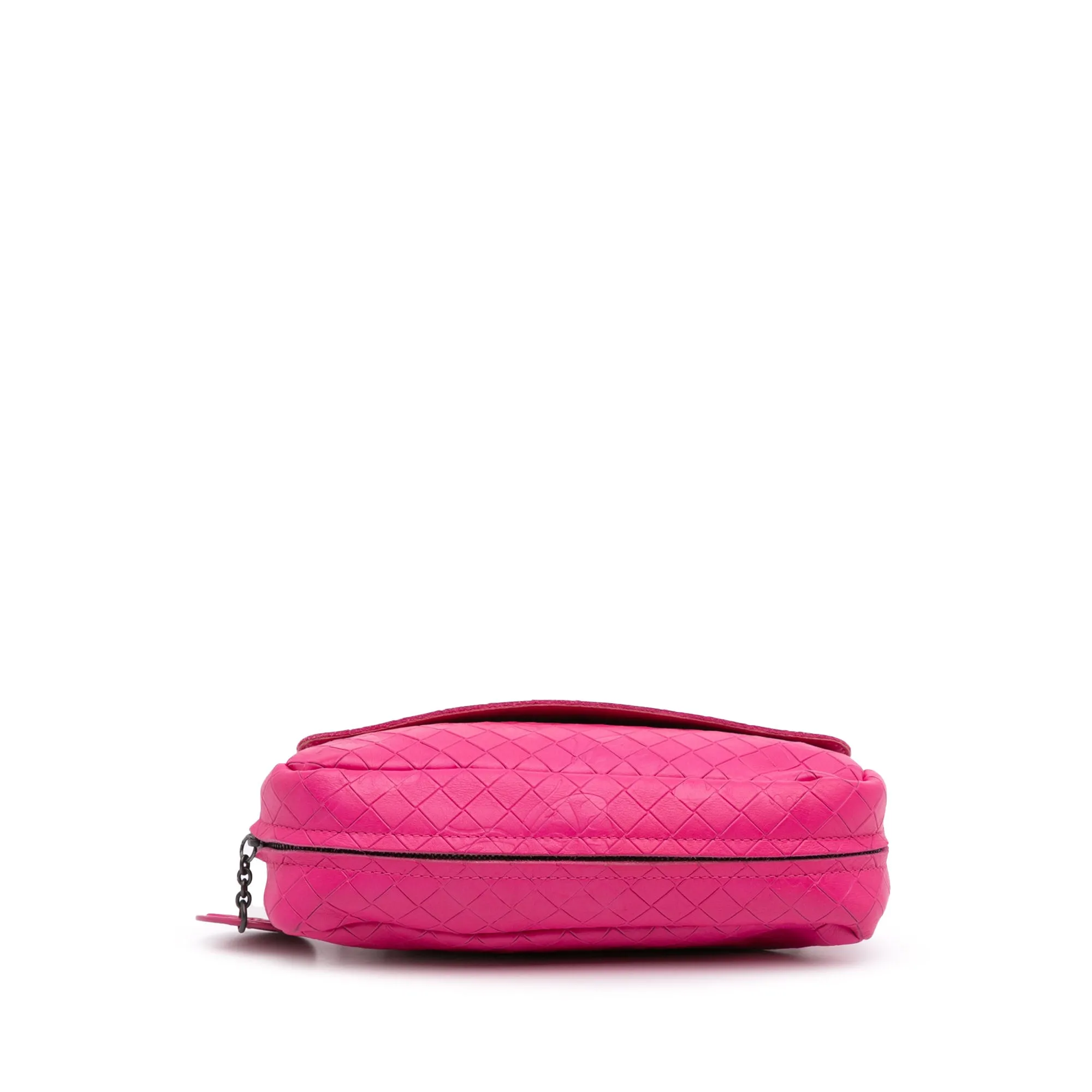 Small Calfskin Intrecciomirage Embossed Butterfly Chain Crossbody