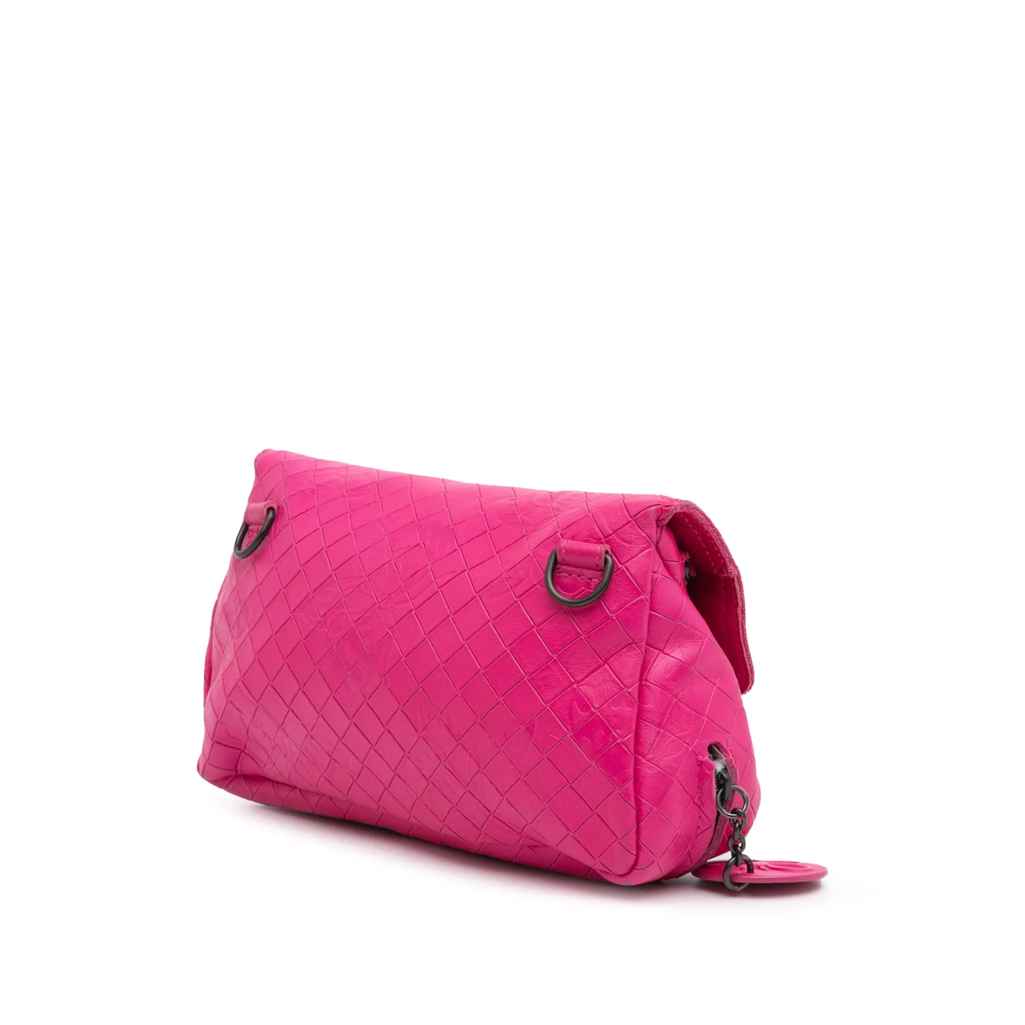 Small Calfskin Intrecciomirage Embossed Butterfly Chain Crossbody