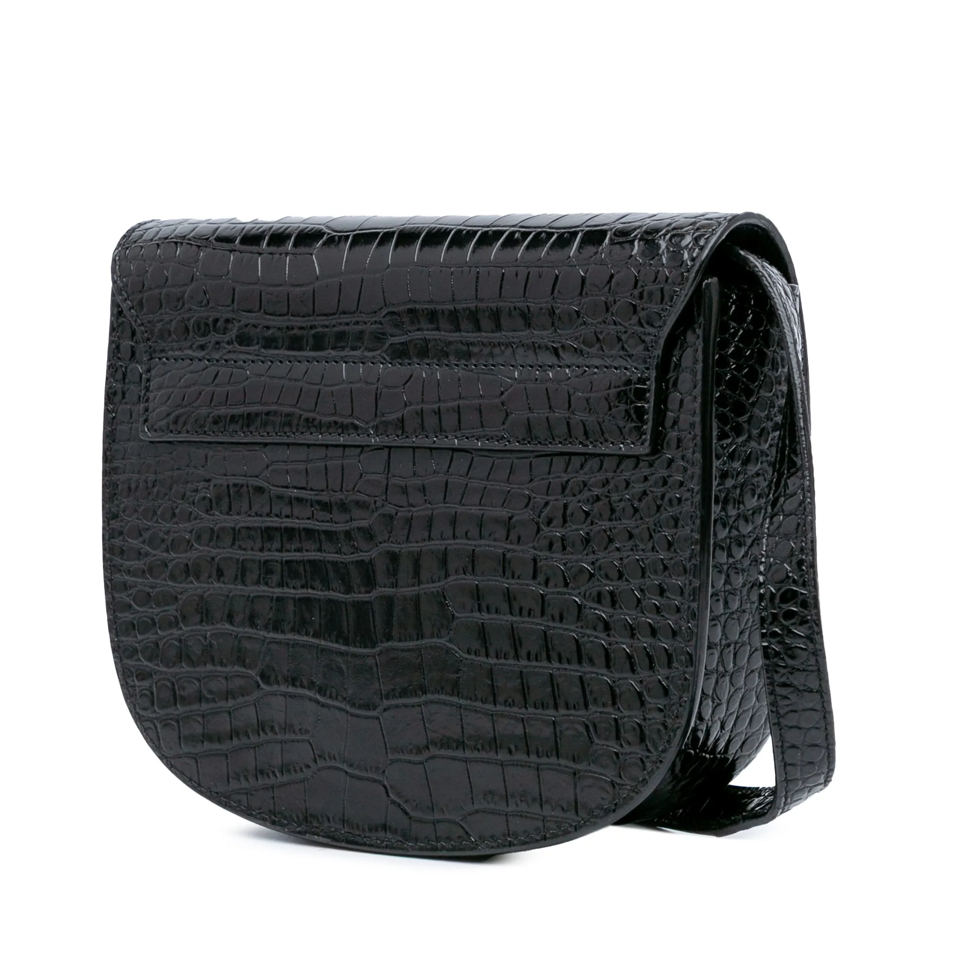 Small Croc Embossed Monogram Kaia Crossbody