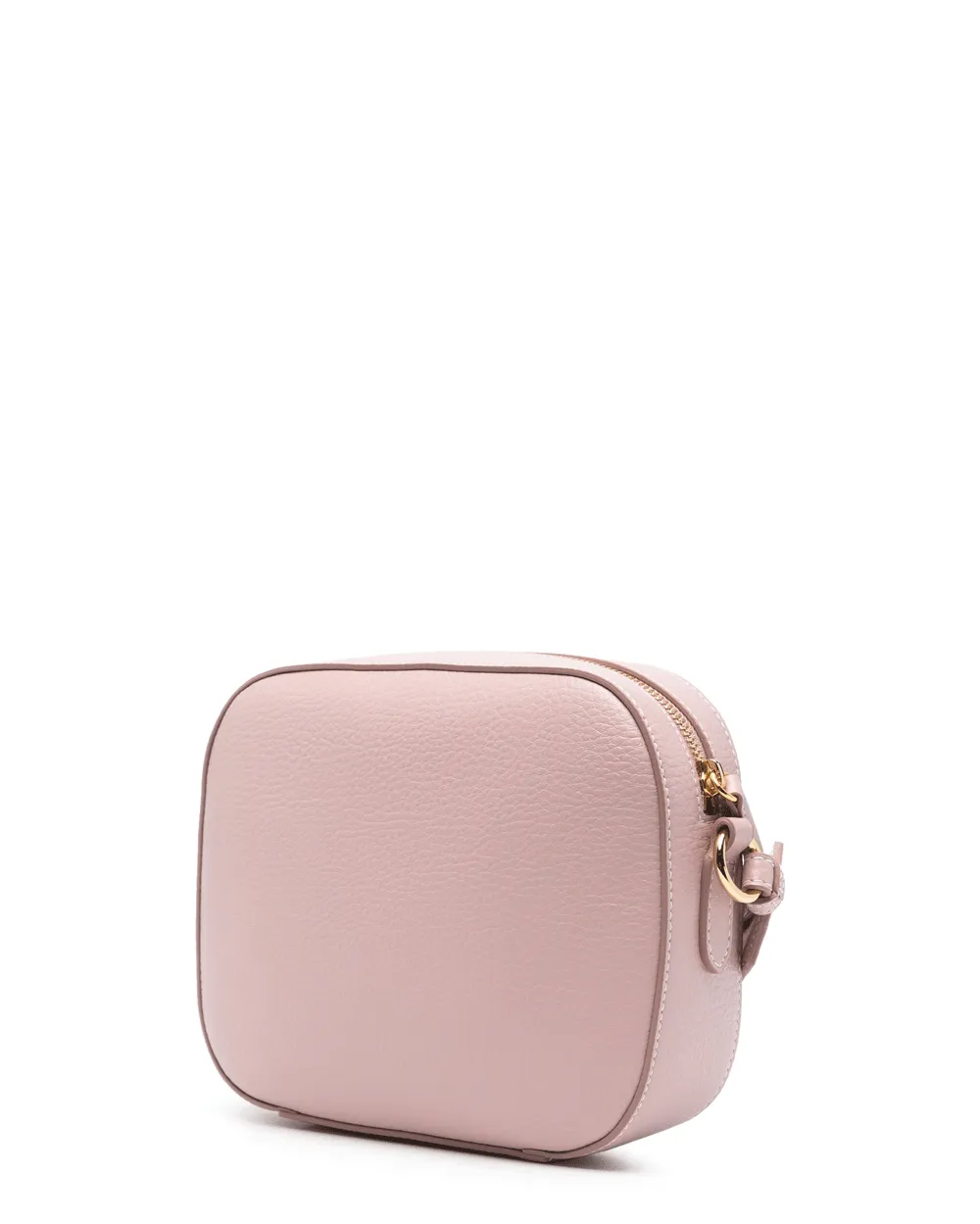 Small Embossed Camera Bag in Pale Mauve