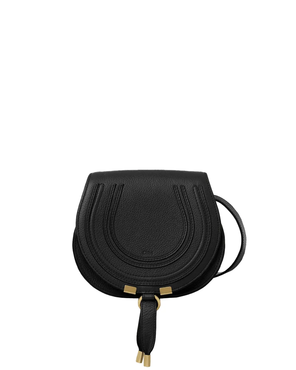 Small Marcie Saddle Bag in Black