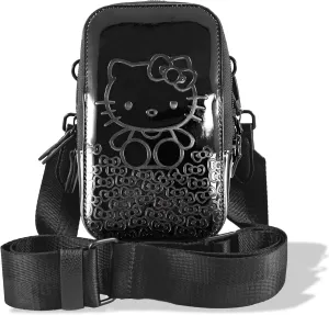 Sonix x Sanrio Universal Phone Pouch | Crossbody Bag for Cell Phone, 3-in-1 Phone Purse | Hello Kitty Black Bows | Vegan Patent Leather - Shiny Glossy Finish