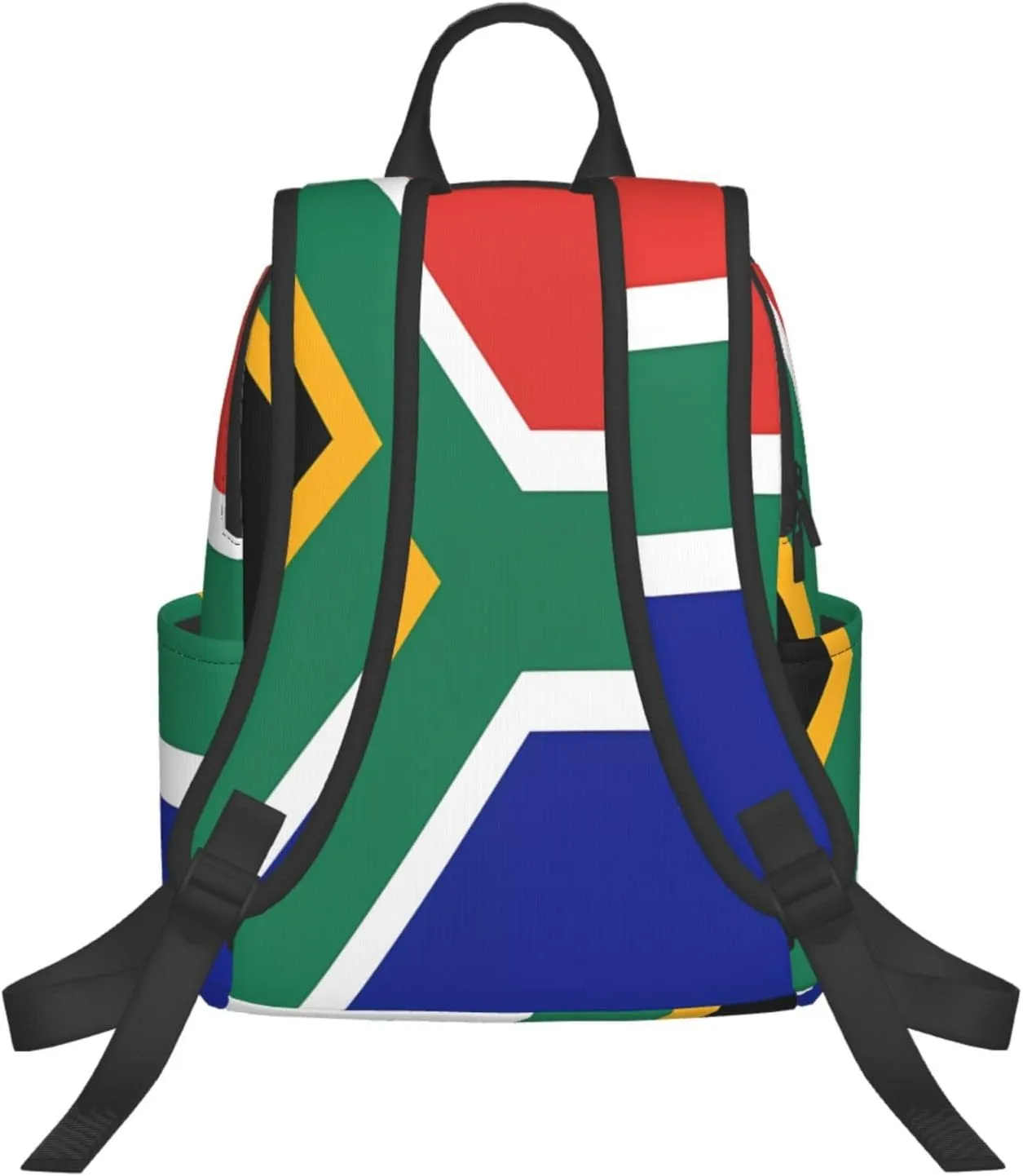 South African Flag Casual Laptop Backpack Travel Rucksack Sports Daypack Adjustable Strap Bags with Multi-Pockets for Working Running Camping
