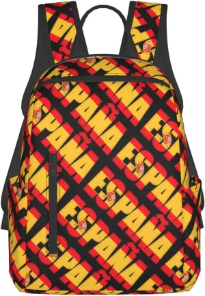 Spain Spanish Espana Flag Casual Laptop Backpack Travel Rucksack Sports Daypack Adjustable Strap Bags with Multi-Pockets for Working Running Camping