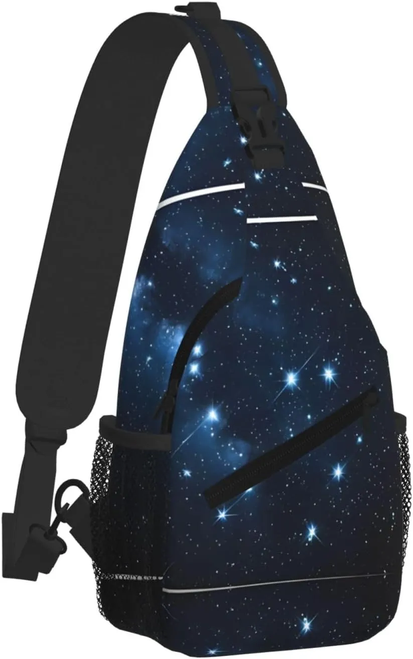 Starry Night Deep Outer Space Print Cross Chest Bag Diagonally For Short-Distance Travel And Daily Use