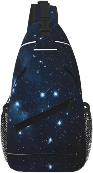 Starry Night Deep Outer Space Print Cross Chest Bag Diagonally For Short-Distance Travel And Daily Use