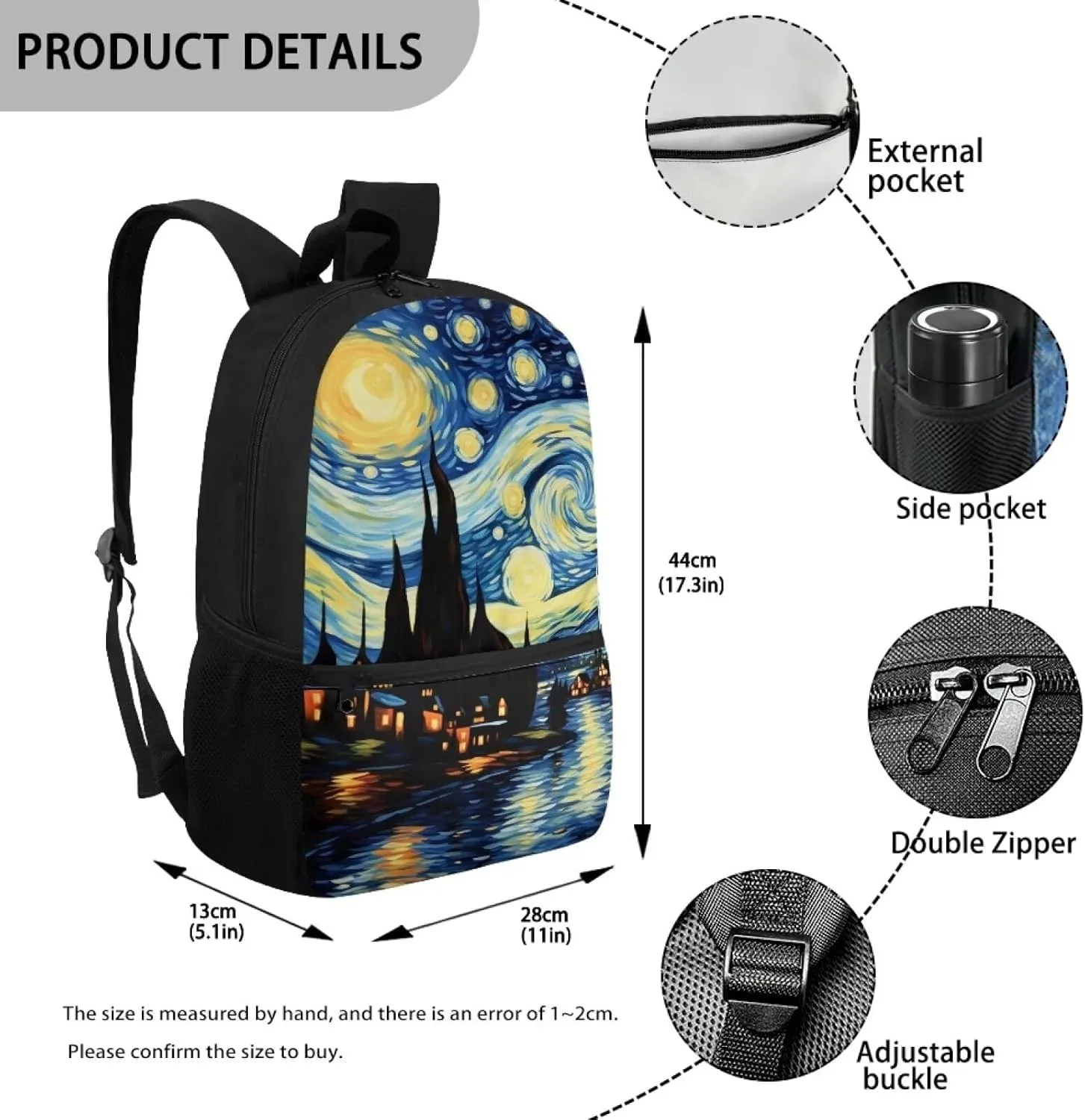 Starry Sky Backpack for Teen Girls for High School Bags Teenage Bookbag for 13 Years Old Kids Middle School Book Bag 6Th Grade Student Back Pack