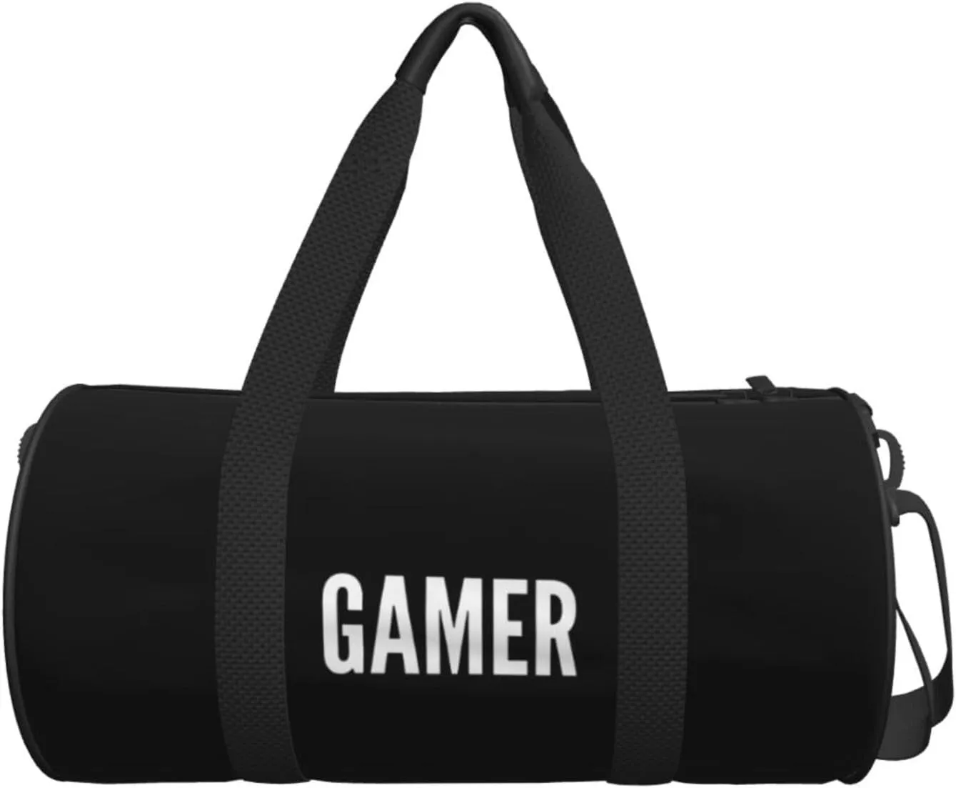 Statement Gamer Travel Luggage Duffel Bag Sports Rolling Foldable Duffel Bag, Black