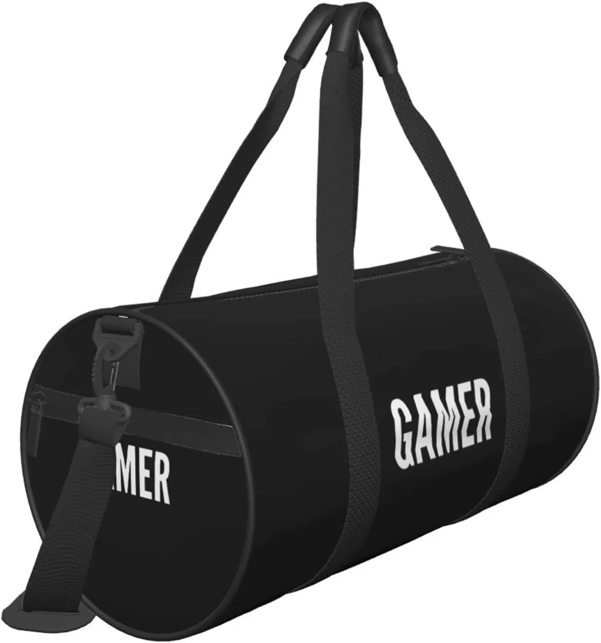Statement Gamer Travel Luggage Duffel Bag Sports Rolling Foldable Duffel Bag, Black