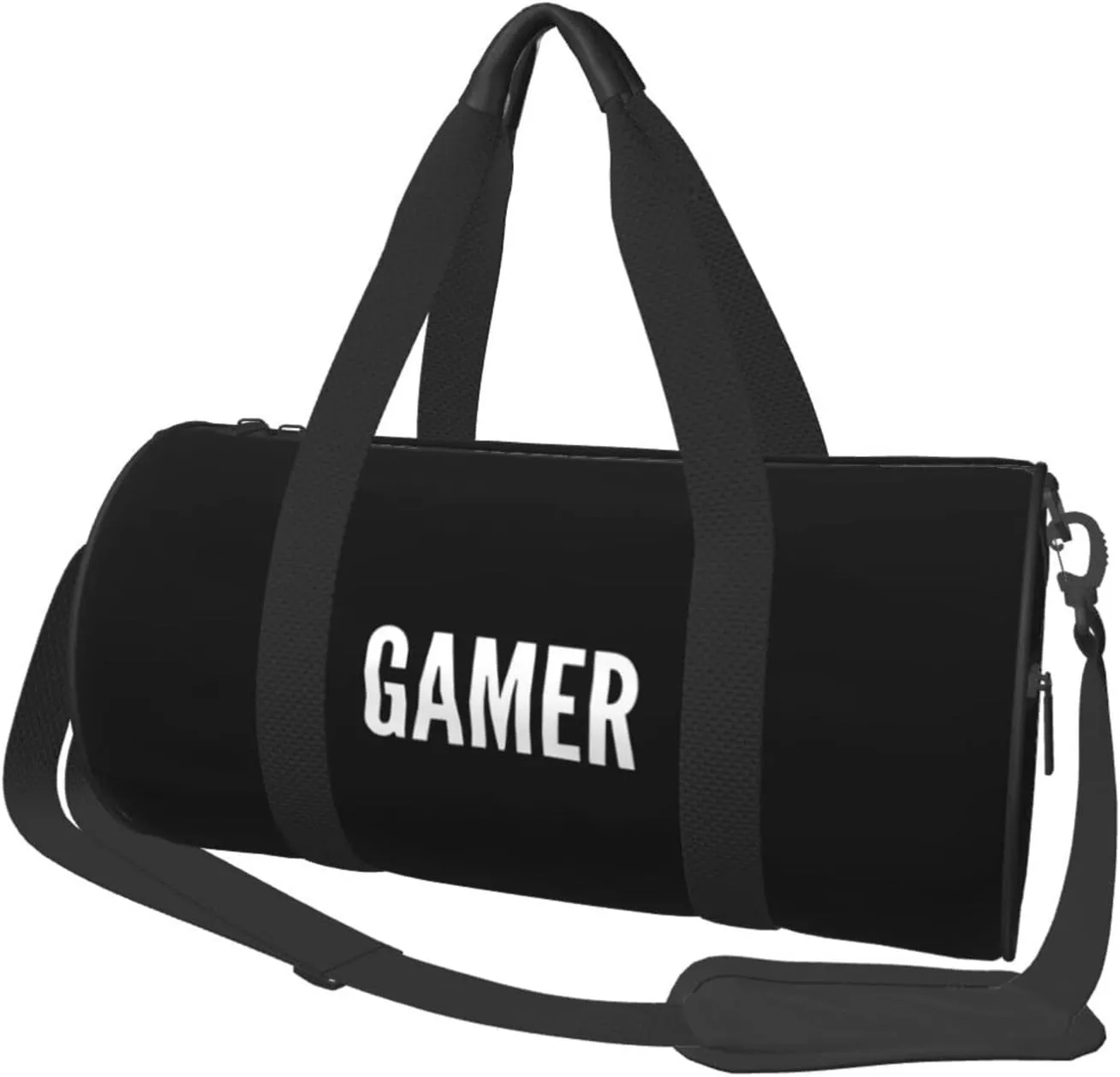 Statement Gamer Travel Luggage Duffel Bag Sports Rolling Foldable Duffel Bag, Black