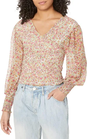 Steve Madden Apparel Women's Ivory Floral Top