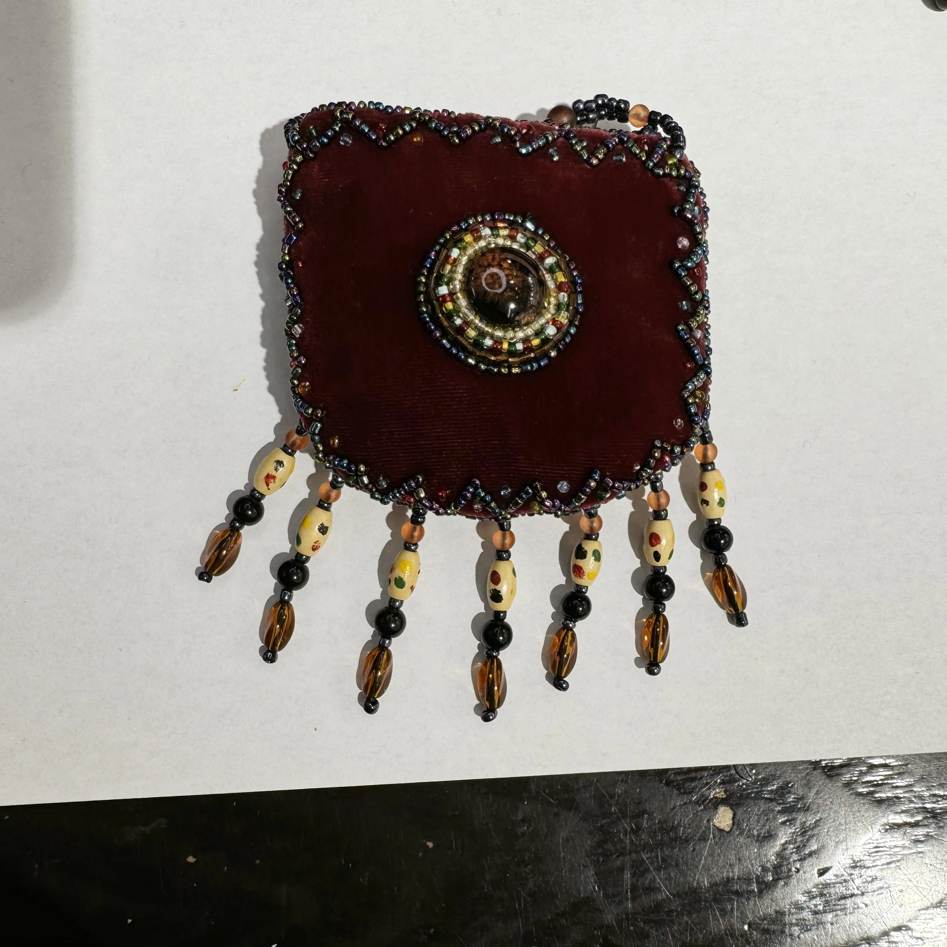 Stone Velvet Small Amulet Bag/Necklaces V0716