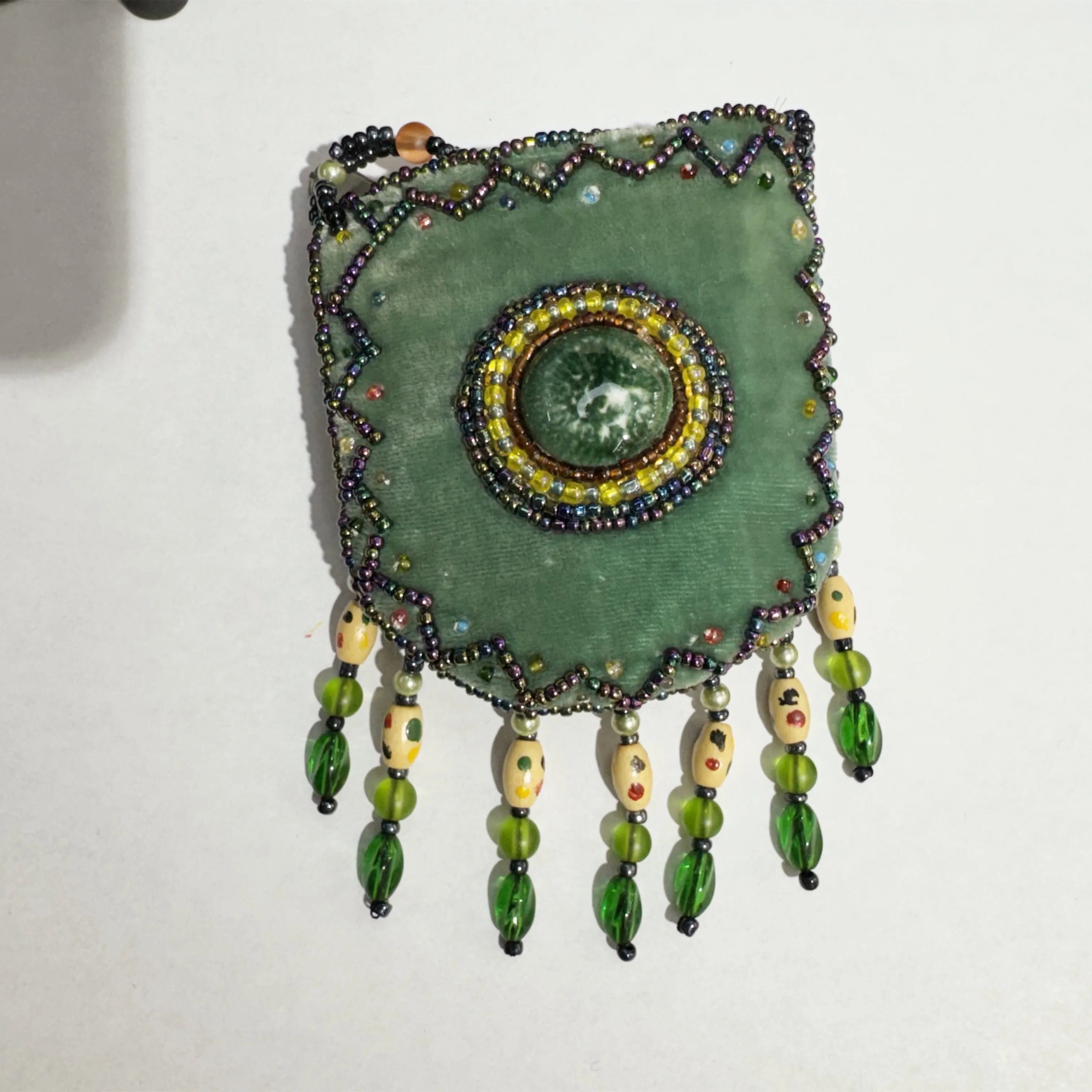 Stone Velvet Small Amulet Bag/Necklaces V0716