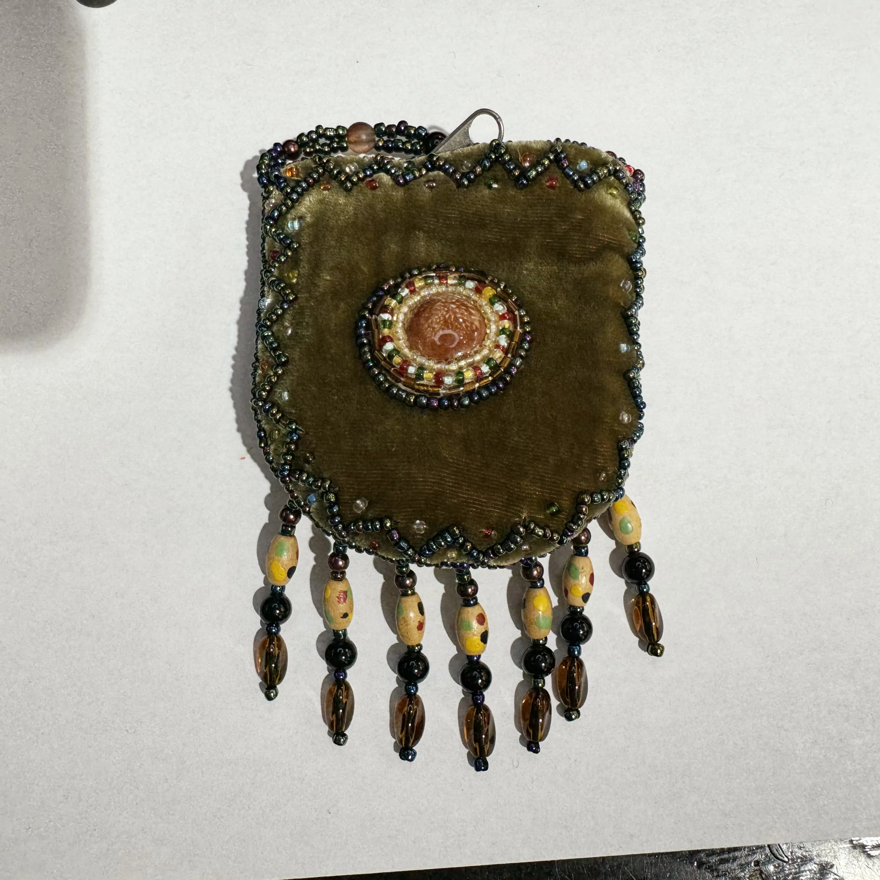 Stone Velvet Small Amulet Bag/Necklaces V0716