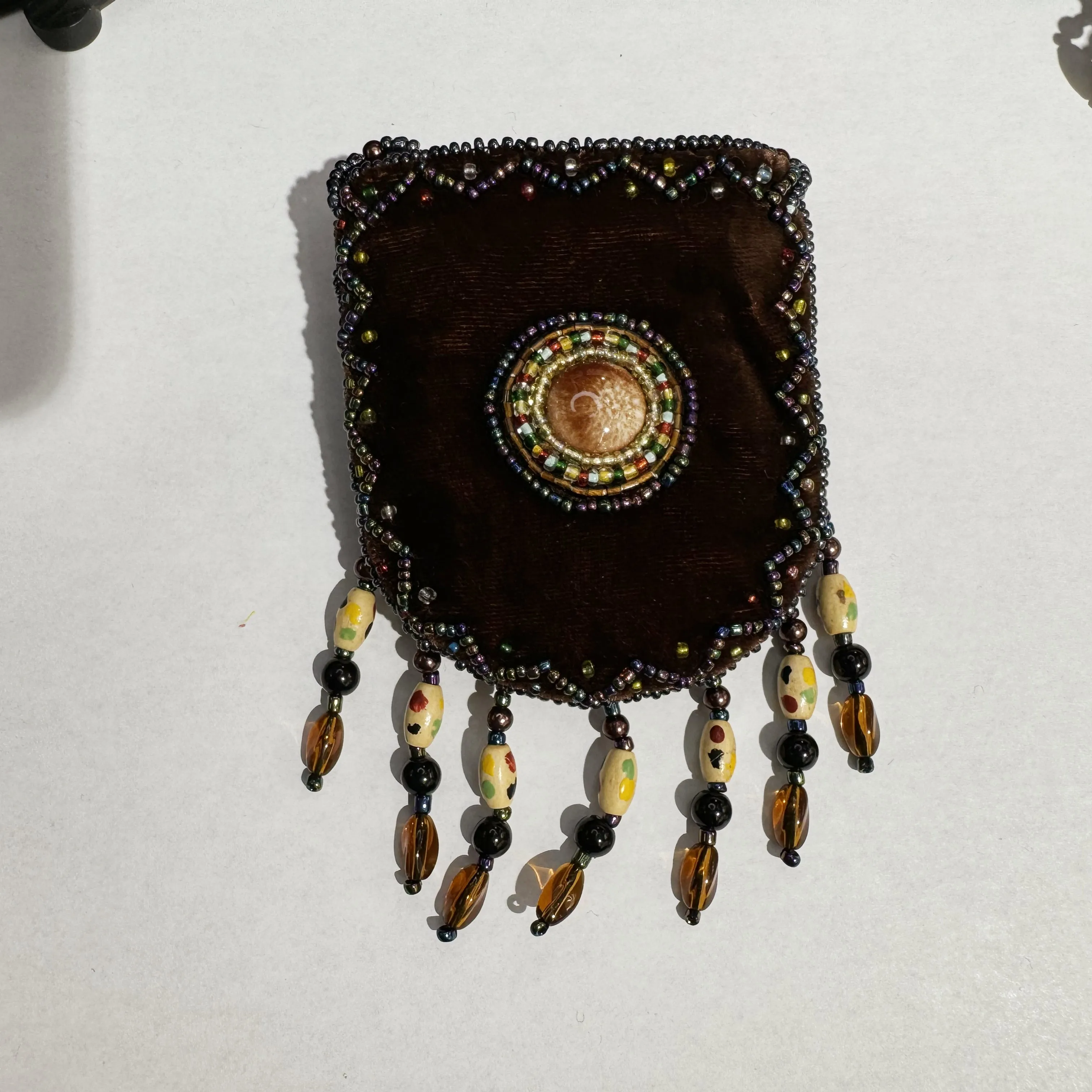 Stone Velvet Small Amulet Bag/Necklaces V0716