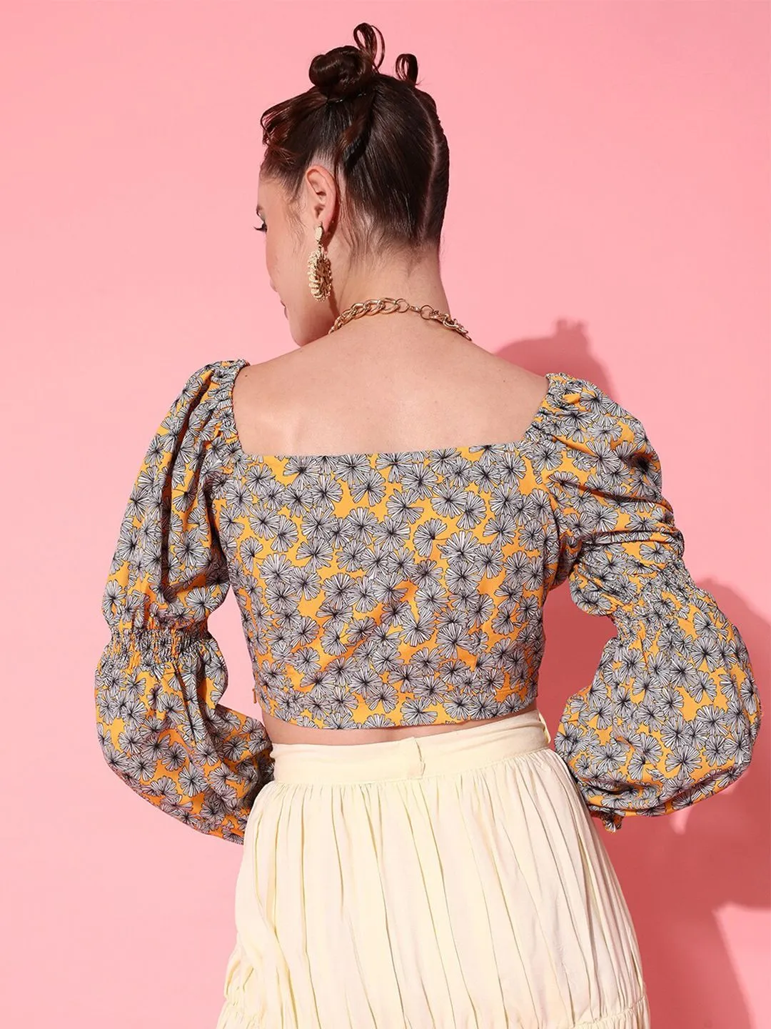 STREET 9 Yellow Floral Top