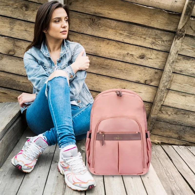 Stylish Laptop Backpack - Modern, Water Resistant | Fits 15.6 Inch Laptop | 19L | Peach