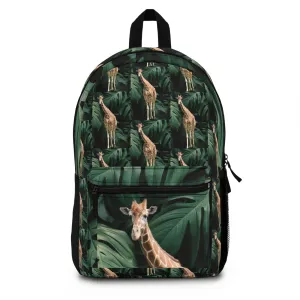 Tall Giraffe with Greenery Backpack