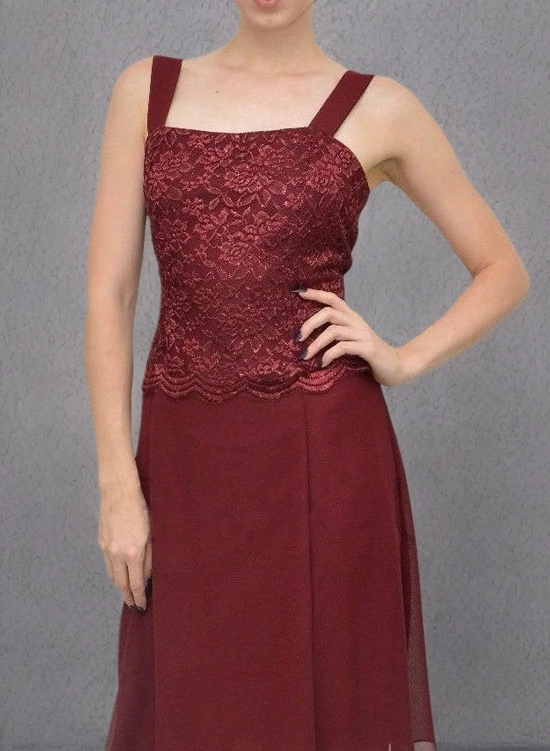 Tea Length Mother of The Bride Dresses Lace Evening Formal Dress Chiffon Wedding Guest Groom Dress Floral Lace Jacket