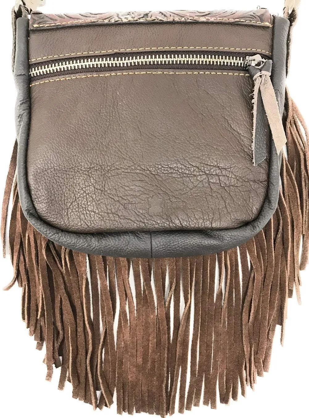 Texas West Western Genuine Leather Cowgirl Crossbody Messenger Fringe Laser Cut Purse Bag in 5 colors