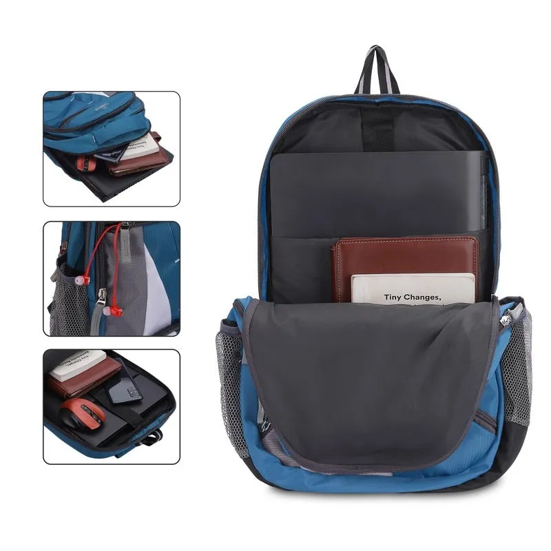 THE CLOWNFISH Karleen Series Laptop Backpack - Water-Resistant, Stylish Design | 28 Litres | Peacock Blue