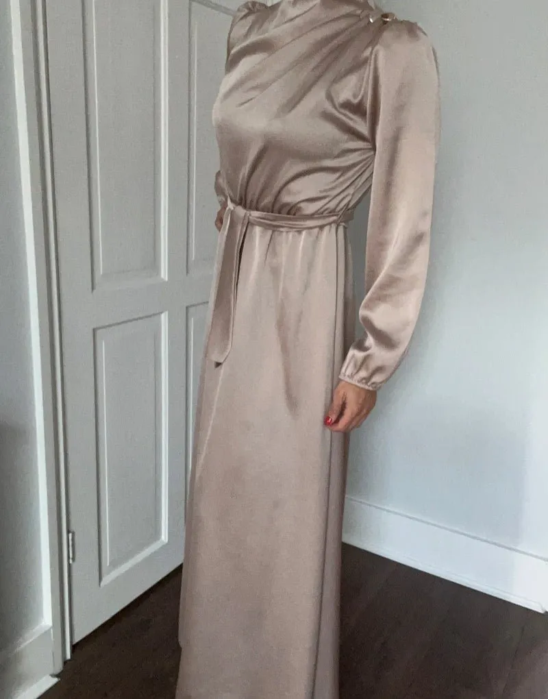 The simple elegant Satin dress