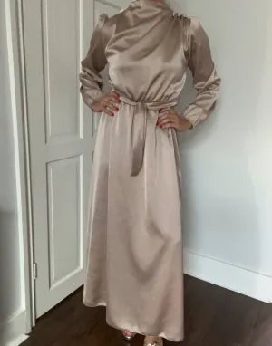 The simple elegant Satin dress